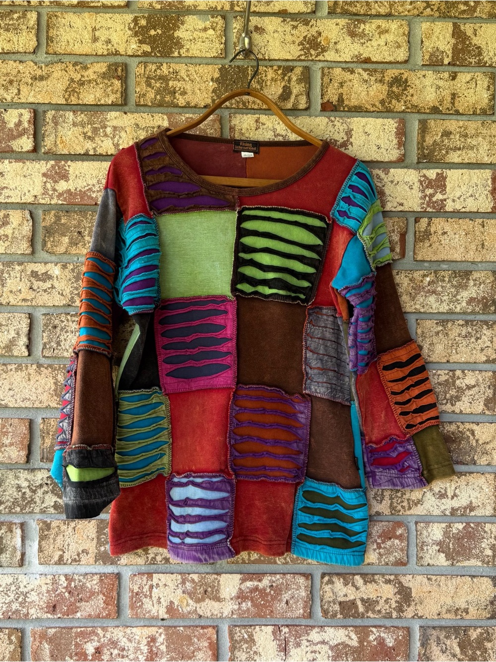 Rising International Boho Hippie Top Women’s See Measurements Loose Cuff